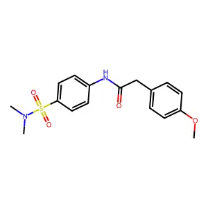 N-{4-[(dimethylamino)sulfonyl]phenyl}-2-(4-methoxyphenyl)acetamide structure