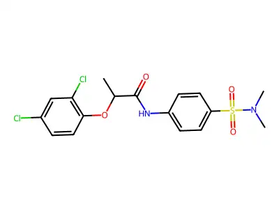 2-(2,4-dichlorophenoxy)-N-[4-(dimethylsulfamoyl)phenyl]propanamide structure