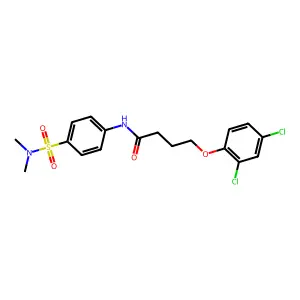 4-(2,4-dichlorophenoxy)-N-{4-[(dimethylamino)sulfonyl]phenyl}butanamide structure