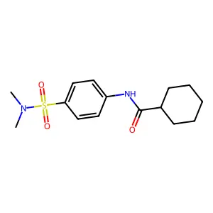 N-{4-[(dimethylamino)sulfonyl]phenyl}cyclohexanecarboxamide structure