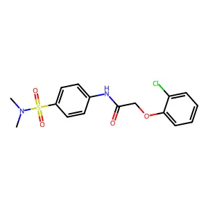 2-(2-chlorophenoxy)-N-{4-[(dimethylamino)sulfonyl]phenyl}acetamide structure