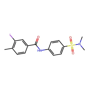 N-{4-[(dimethylamino)sulfonyl]phenyl}-3-iodo-4-methylbenzamide structure