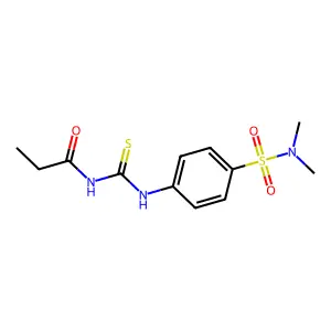 N-[[4-(dimethylsulfamoyl)phenyl]carbamothioyl]propanamide structure