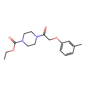Ethyl 4-[(3-methylphenoxy)acetyl]piperazine-1-carboxylate structure