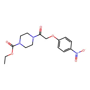 Ethyl 4-[(4-nitrophenoxy)acetyl]piperazine-1-carboxylate structure