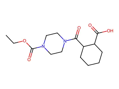 2-(4-ethoxycarbonylpiperazine-1-carbonyl)cyclohexane-1-carboxylic Acid structure