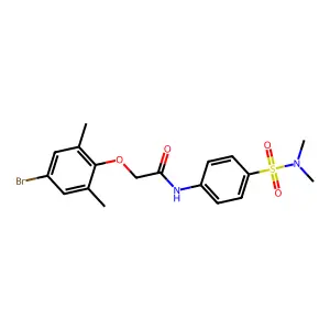 2-(4-bromo-2,6-dimethylphenoxy)-N-[4-(dimethylsulfamoyl)phenyl]acetamide structure