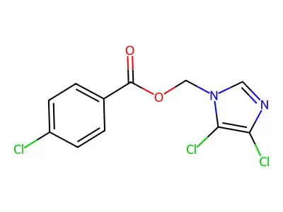 (4,5-dichloro-1H-imidazol-1-yl)methyl 4-chlorobenzoate structure
