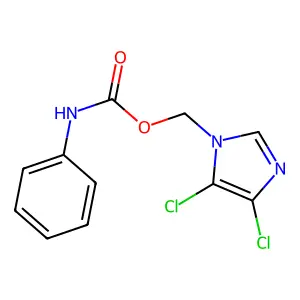 1H-Imidazole-1-methanol, 4,5-dichloro-, phenylcarbamate (ester) structure