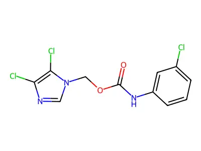 (4,5-dichloroimidazol-1-yl)methyl N-(3-chlorophenyl)carbamate structure