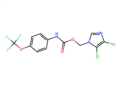(4,5-Dichloro-1H-imidazol-1-yl)methyl N-[4-(trifluoromethoxy)phenyl]carbamate structure