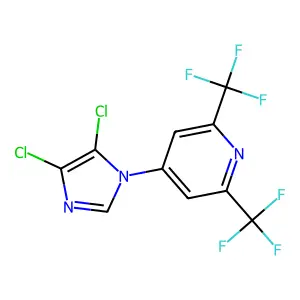 4-(4,5-Dichloro-1H-imidazol-1-yl)-2,6-bis(trifluoromethyl)pyridine structure