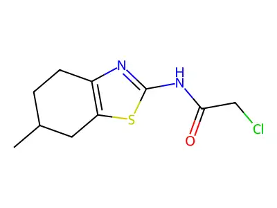 2-Chloro-N-(6-methyl-4,5,6,7-tetrahydro-benzothiazol-2-yl)-acetamide structure