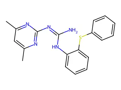 1-(4,6-Dimethylpyrimidin-2-yl)-3-(2-(phenylthio)phenyl)guanidine structure