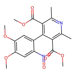 Dimethyl 4-(4,5-dimethoxy-2-nitrophenyl)-2,6-dimethylpyridine-3,5-dicarboxylate structure