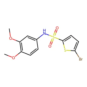5-bromo-N-(3,4-dimethoxyphenyl)thiophene-2-sulfonamide structure