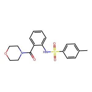 4-methyl-N-[2-(4-morpholinylcarbonyl)phenyl]benzenesulfonamide structure