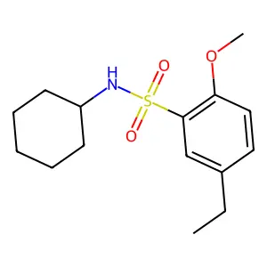 N-cyclohexyl-5-ethyl-2-methoxybenzenesulfonamide structure