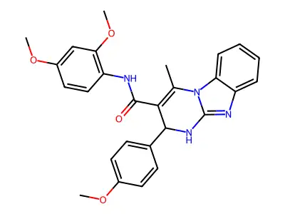 N-(2,4-dimethoxyphenyl)-2-(4-methoxyphenyl)-4-methyl-1,2-dihydropyrimido[1,2-a]benzimidazole-3-carboxamide structure