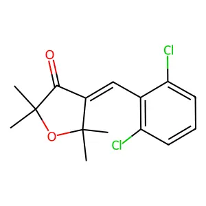 4-[(2,6-Dichlorophenyl)methylidene]-2,2,5,5-tetramethyloxolan-3-one structure