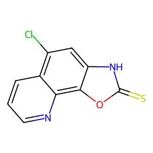 5-chloro-3H-[1,3]oxazolo[4,5-h]quinoline-2-thione structure