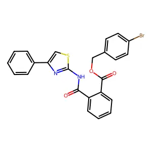(4-Bromophenyl)methyl 2-[(4-phenyl-1,3-thiazol-2-yl)carbamoyl]benzoate structure