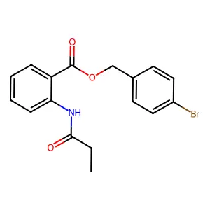 (4-Bromophenyl)methyl 2-(propanoylamino)benzoate structure
