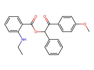 2-(4-Methoxyphenyl)-2-oxo-1-phenylethyl 2-(ethylamino)benzoate structure