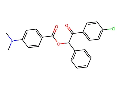 2-(4-Chlorophenyl)-2-oxo-1-phenylethyl 4-(dimethylamino)benzoate structure