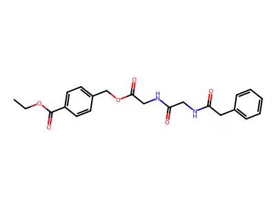 4-(ethoxycarbonyl)benzyl N-(phenylacetyl)glycylglycinate structure