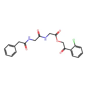 2-(2-chlorophenyl)-2-oxoethyl N-(phenylacetyl)glycylglycinate structure