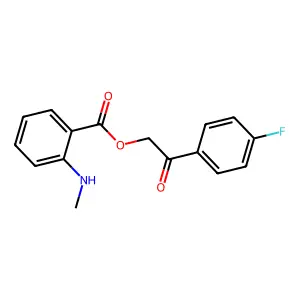 2-(4-Fluorophenyl)-2-oxoethyl 2-(methylamino)benzoate structure