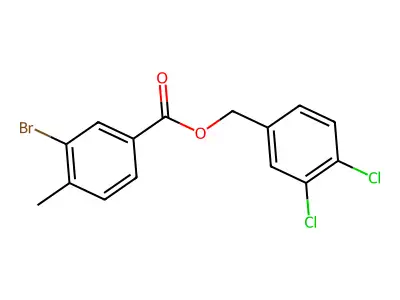 (3,4-Dichlorophenyl)methyl 3-bromo-4-methylbenzoate structure