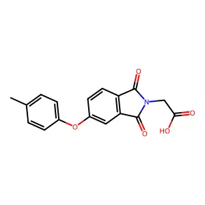 [5-(4-methylphenoxy)-1,3-dioxo-1,3-dihydro-2H-isoindol-2-yl]acetic acid structure