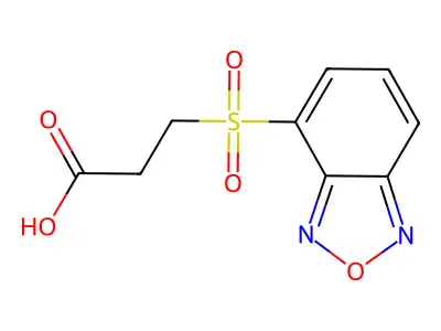 Propanoic acid, 3-(2,1,3-benzoxadiazol-4-ylsulfonyl)- structure