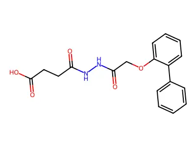 4-{2-[(Biphenyl-2-yloxy)acetyl]hydrazinyl}-4-oxobutanoic acid structure