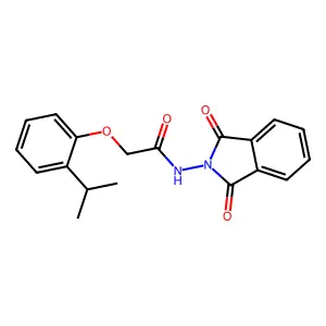 N-(1,3-dioxo-1,3-dihydro-2H-isoindol-2-yl)-2-(2-isopropylphenoxy)acetamide structure