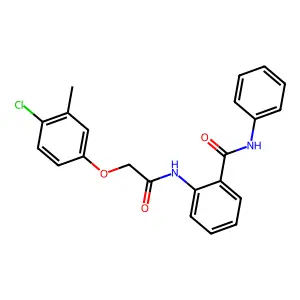2-{[(4-chloro-3-methylphenoxy)acetyl]amino}-N-phenylbenzamide structure