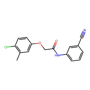 2-(4-chloro-3-methylphenoxy)-N-(3-cyanophenyl)acetamide structure
