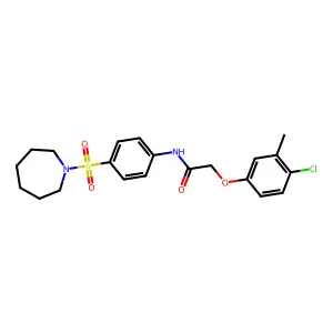 N-[4-(azepan-1-ylsulfonyl)phenyl]-2-(4-chloro-3-methylphenoxy)acetamide structure