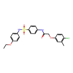 2-(4-chloro-3-methylphenoxy)-N-[4-[(4-ethoxyphenyl)sulfamoyl]phenyl]acetamide structure