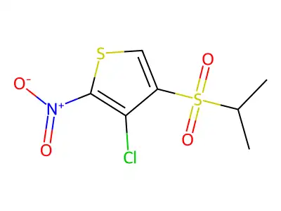 3-Chloro-4-(isopropylsulfonyl)-2-nitrothiophene structure