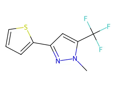 1-methyl-3-(thiophen-2-yl)-5-(trifluoromethyl)-1H-pyrazole structure