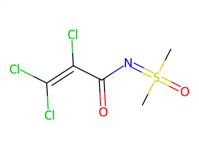 N1-(1,1-Dimethyl-1-oxo-lambda6-sulfanylidene)-2,3,3-trichloroacrylamide structure