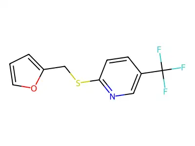 2-[(2-Furylmethyl)thio]-5-(trifluoromethyl)pyridine structure