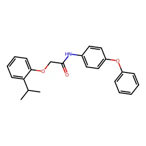 2-(2-isopropylphenoxy)-N-(4-phenoxyphenyl)acetamide structure