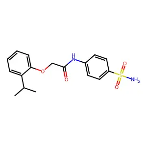 2-(2-isopropylphenoxy)-N-(4-sulfamoylphenyl)acetamide structure