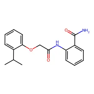 2-{[(2-Isopropylphenoxy)acetyl]amino}benzamide structure