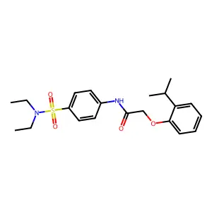 N-[4-(diethylsulfamoyl)phenyl]-2-(2-propan-2-ylphenoxy)acetamide structure