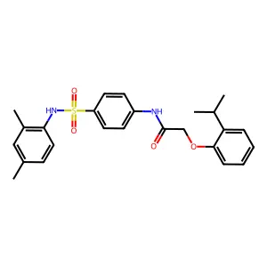 N-[4-[(2,4-dimethylphenyl)sulfamoyl]phenyl]-2-(2-propan-2-ylphenoxy)acetamide structure